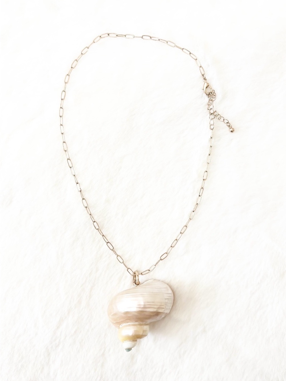 5/$15 🩷 MUST BUNDLE Delicate Cream Shell Pendant Necklace with Gold Chain - Picture 3 of 9